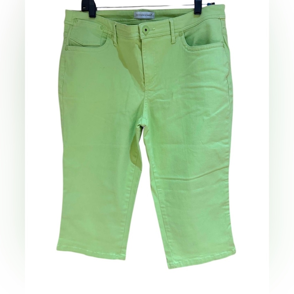 Christopher & Banks® Lime Green Cropped cotton Jeans / Pants - Size 12